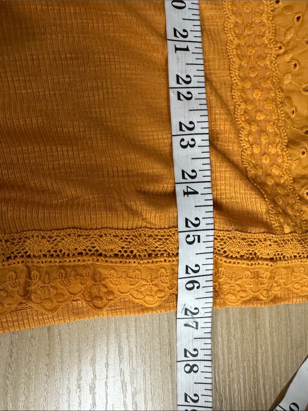 KNOX ROSE Mustard Eyelet Tassel Sleeveless Top - Women - Picture 8 of 9